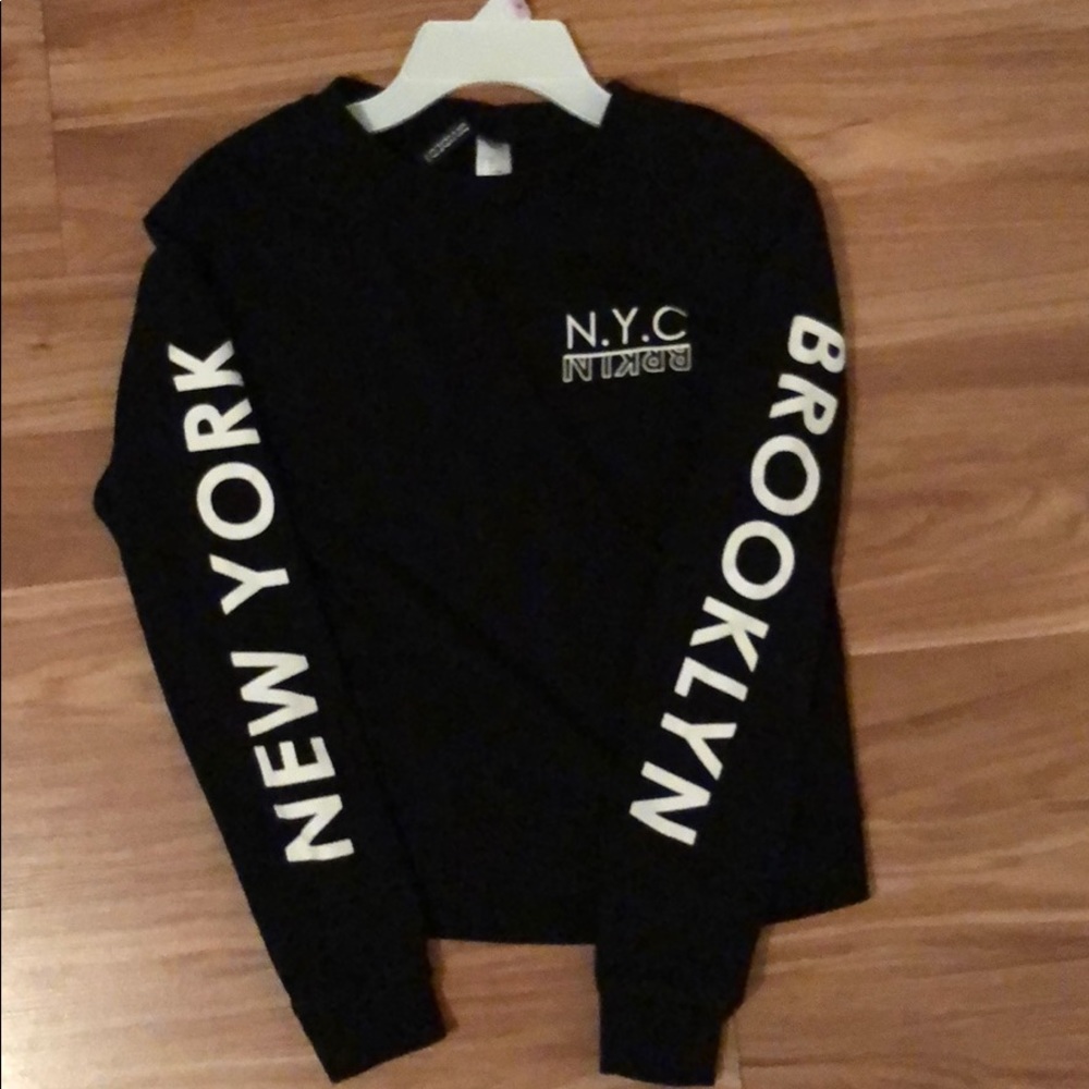 Black and white (nyc, Brooklyn) long sleeve tee